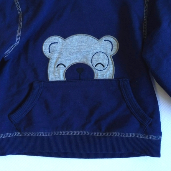 rorie whelan navy bear hoodie sweatshirt 12 months baby boy - Picture 6 of 8